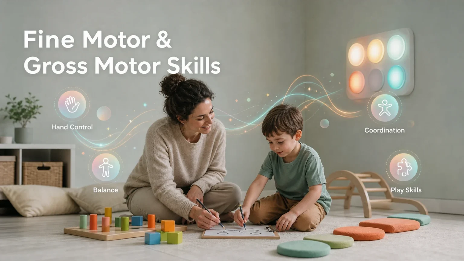 Child developing motor and sensory skills in pediatric occupational therapy at Gratus Kids